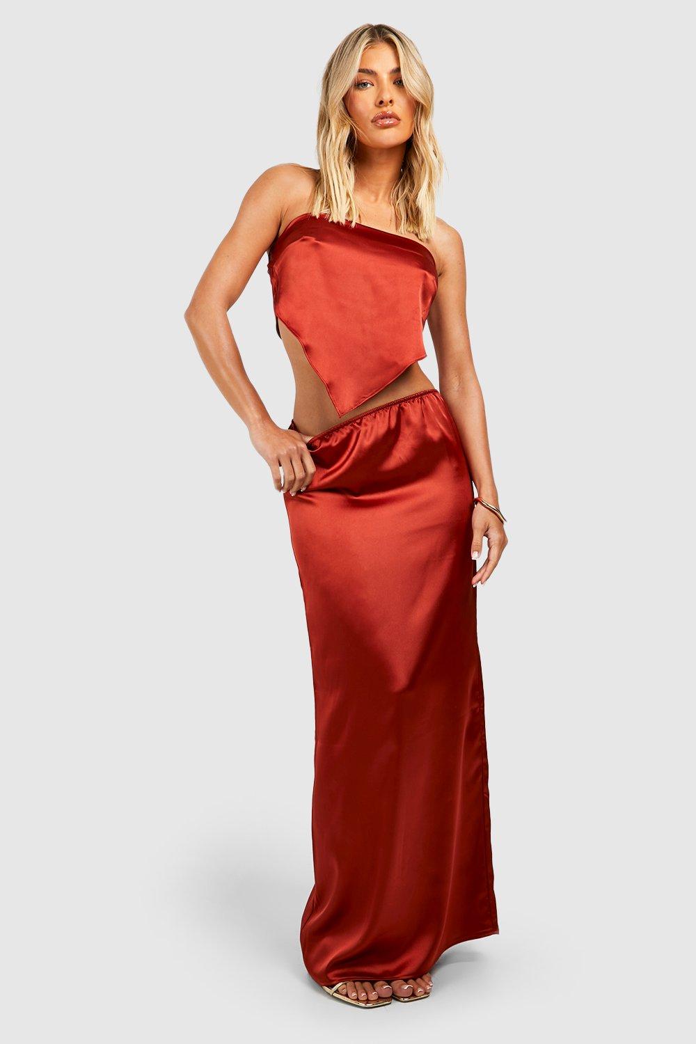 Jupe satin clearance boohoo